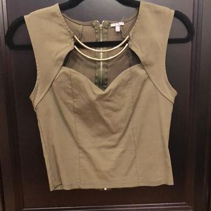 Dark green crop top
